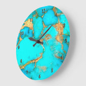 turkooizen stenen foto Acrylwand Grote Klok (Hoek)