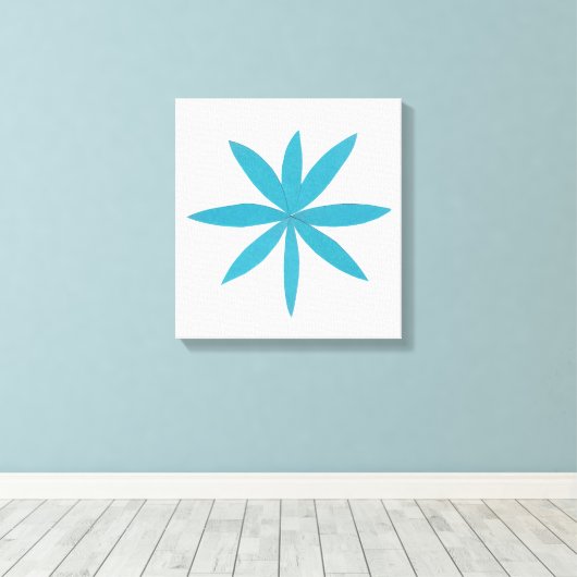 turkooizen ster canvas afdruk (Insitu (Houten vloer))