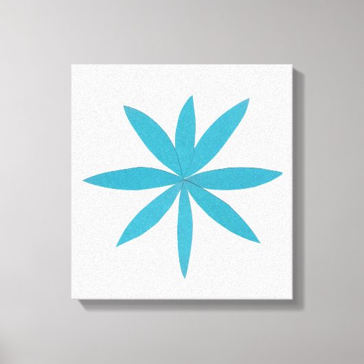 turkooizen ster canvas afdruk (Voorkant)