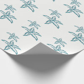 Turkooizen Zeester Cadeaupapier (Hoek)