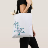 Turkooizen Zeester Tote Bag (Dichtbij)