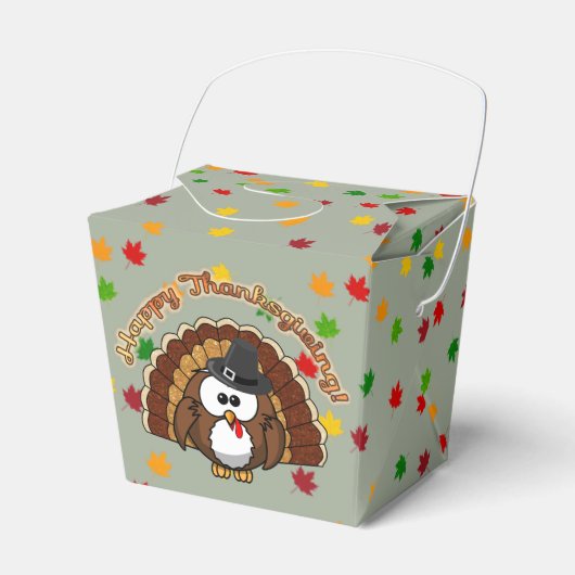 turkowl Thanksgiving gunst doos Bedankdoosjes (Voorkant Zijde)