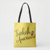 Turks-Amerikaans getwind harten Tote Bag (Voorkant)