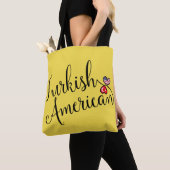 Turks-Amerikaans getwind harten Tote Bag (Dichtbij)