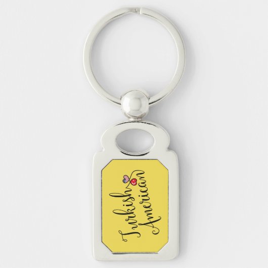 Turks-Amerikaans hartslagring Sleutelhanger (Voorkant)