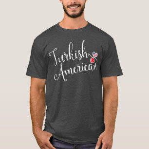 Turks-Amerikaanse gejumeleerde harten T-shirt