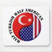 Turks-Amerikaanse Mousepad Muismat (Voorkant)
