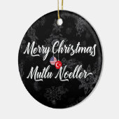 Turks-Amerikaanse tweetalige vakantieverval Keramisch Ornament (Links)