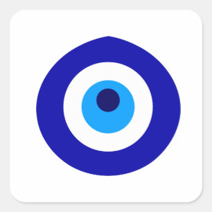 Turks amulet genaamd Nazar Vierkante Sticker