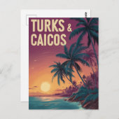 Turks and Caicos Islands vintage Briefkaart (Voorkant / Achterkant)