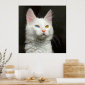 Turks ANGORA CAT Poster (Keuken)