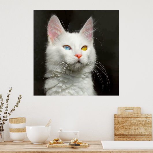 Turks ANGORA CAT Poster (Keuken)