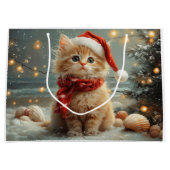 Turks Angora Kat Kerst  strand Groot Cadeauzakje (Voorkant)