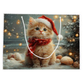 Turks Angora Kat Kerst  strand Groot Cadeauzakje (Achterkant)