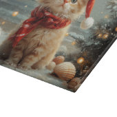 Turks Angora Kat Kerst  strand Snijplank (Hoek)