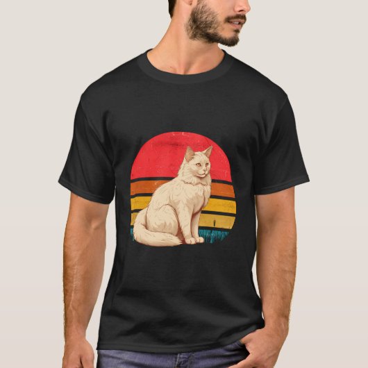 Turks angora zonsondergang retro  ontwerp mam vade t-shirt (Voorkant)