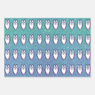 Turks angorkat - Blauwe oogangora Inpakpapier Vel