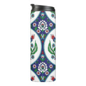 Turks Arabisch, tulpenbloemen, naadloos patroon. Thermosbeker (Geroteerd rechts)