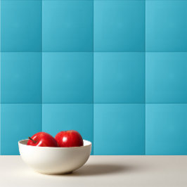 Turks blauw - blauwgroen aquablauw met vaste kleur tegeltje