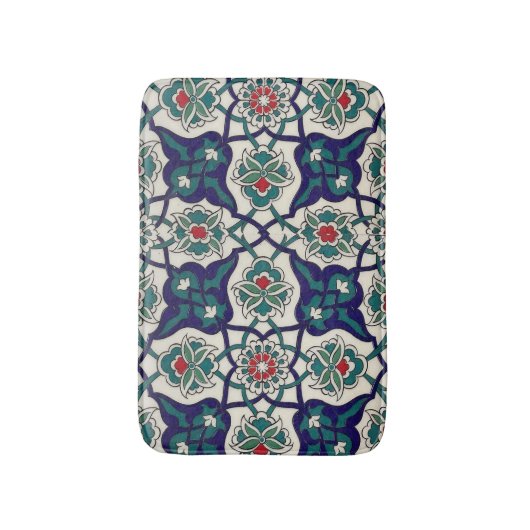 Turks blauw keramisch badmat (Voorkant Verticaal)