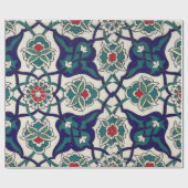 Turks blauw keramisch cadeaupapier (Vlak)