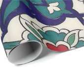 Turks blauw keramisch cadeaupapier (Rol Hoek)