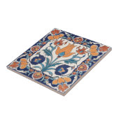 Turks  Bloemen Blauw Sinaasappel Groene Bloemen Tegeltje