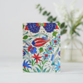 Turks bloemontwerp briefkaart (Staand voorkant)