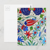 Turks bloemontwerp briefkaart (Voorkant / Achterkant)