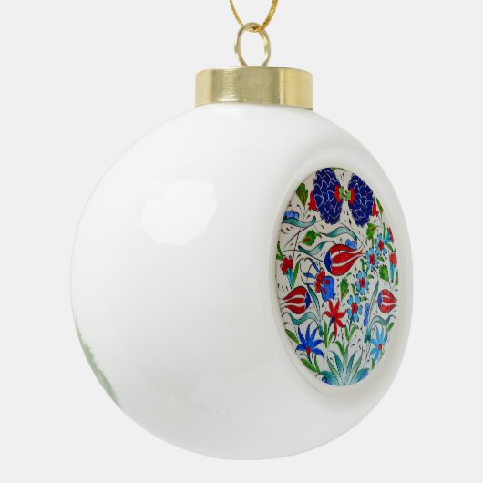 Turks bloemontwerp keramische bal ornament (Links)