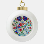 Turks bloemontwerp keramische bal ornament (Voorkant)