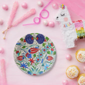 Turks bloemontwerp papieren bordje (Feest)