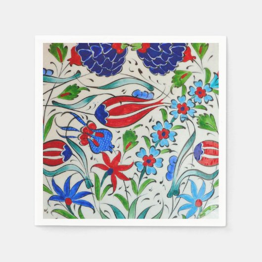 Turks bloemontwerp servetten (Voorkant)
