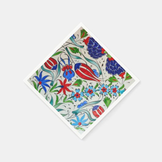 Turks bloemontwerp servetten (Hoek)