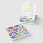 Turks bloemontwerp stenen onderzetter (Zijkant)