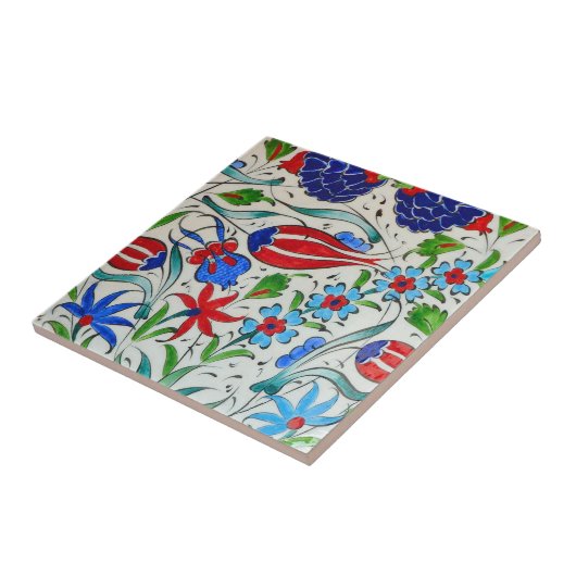 Turks bloemontwerp tegeltje (Zijkant)