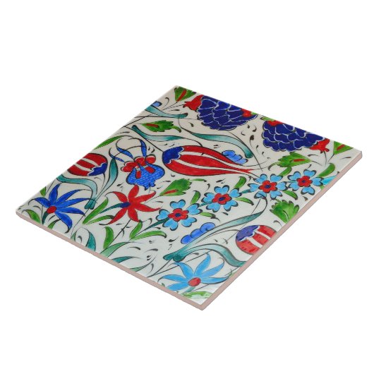 Turks bloemontwerp tegeltje (Zijkant)