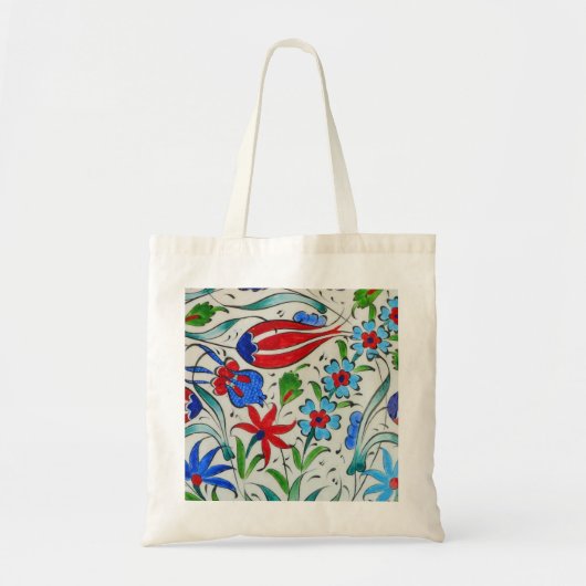 Turks bloemontwerp tote bag (Voorkant)