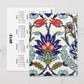 Turks Briefkaart kalender 2012 (Voorkant / Achterkant)