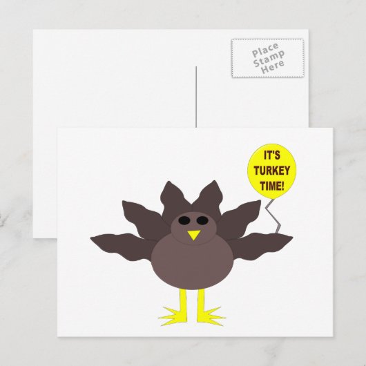 Turks Briefkaart van de Tijdige Thanksgiving (Voorkant / Achterkant)