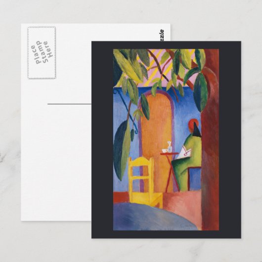 "Turks Café" Art briefkaart (Voorkant / Achterkant)
