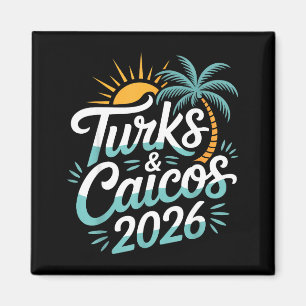Turks Caicos-eilanden Souvenirs 2026 Ontwerp Magneet