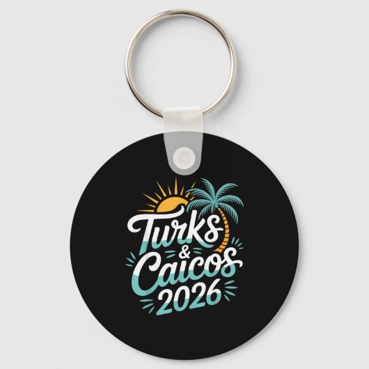 Turks Caicos-eilanden Souvenirs 2026 Sleutelhanger (Voorkant)