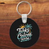 Turks Caicos-eilanden Souvenirs 2026 Sleutelhanger (Voorkant)