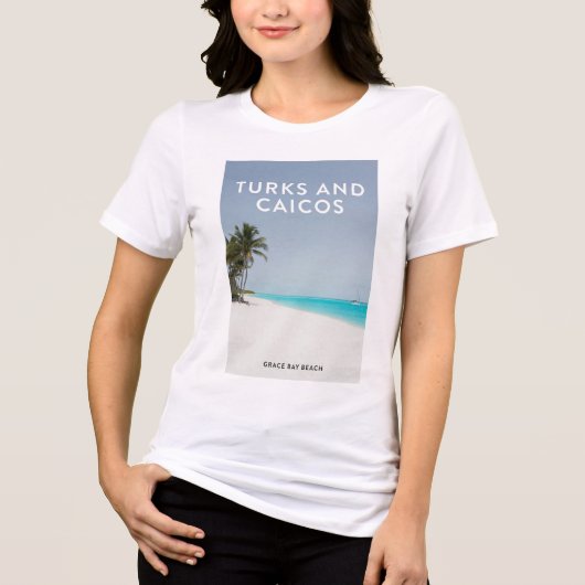 Turks Caicos Grace Bay Droom Tri-Blend Shirt (Voorkant)