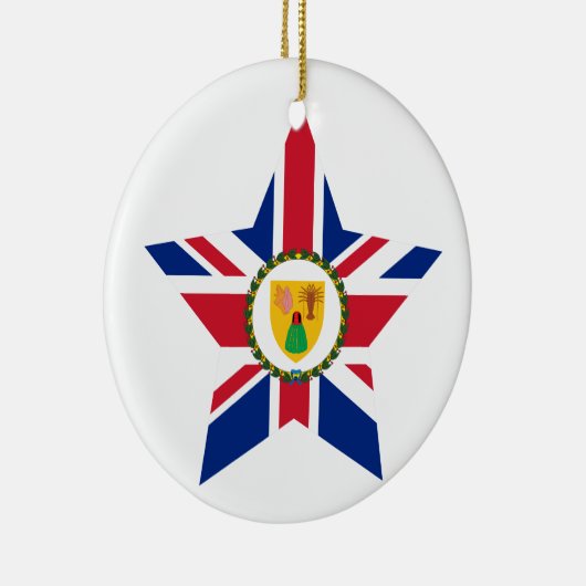 Turks+Caicos+Islands Star Keramisch Ornament (Rechts)