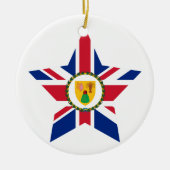 Turks+Caicos+Islands Star Keramisch Ornament (Voorkant)