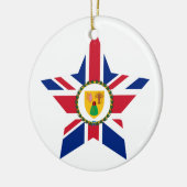 Turks+Caicos+Islands Star Keramisch Ornament (Links)