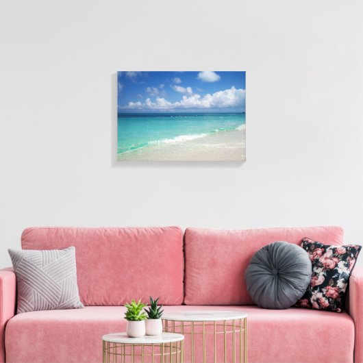Turks & Caicos Strand Verpakt Canvas (Insitu (Woonkamer))