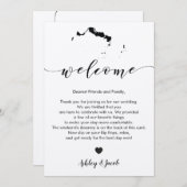 Turks & Caicos Trouw Welkomstbrief & Reisprogramma Programmakaart (Voorkant / Achterkant)